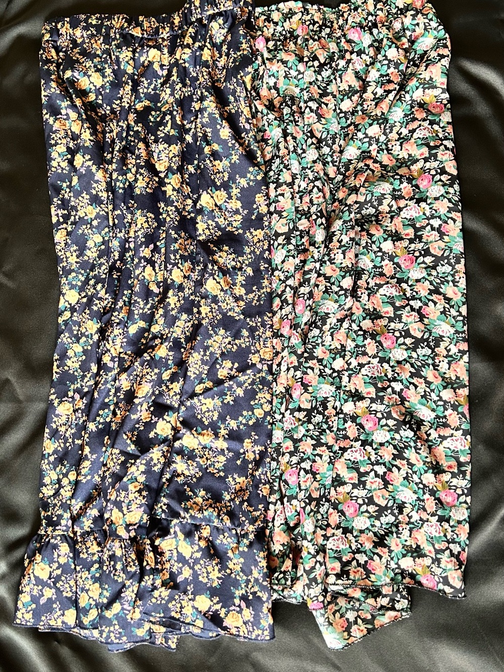 Set of Two Floral Print Midi Skirts from SHEIN